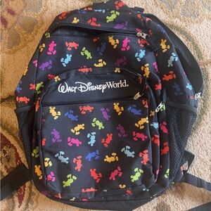 Disney Black Backpack with Colorful Mickey Mouse Pattern